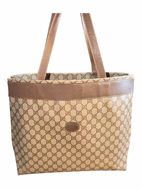 Gucci Vintage GG Supreme Monogram Medium Shopper Tote Bag - 41.02.109